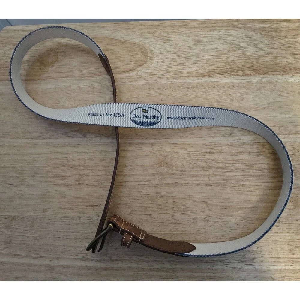 Doc Murphy | Golf Belt | Size 40| Khaki, Canvas Leather